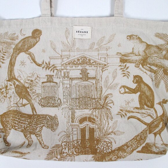 SÉZANE "PARAISO" JUNGLE PRINT TOTE BAG - Picture 3 of 12